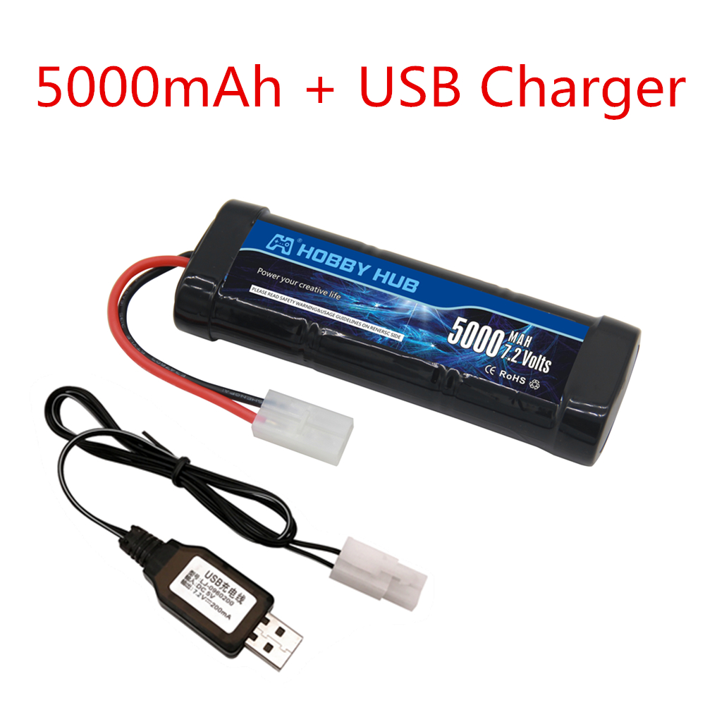 Batterie Ni-MH 7.2V 5000mAh av - Rc Hobby Boat avis et prix