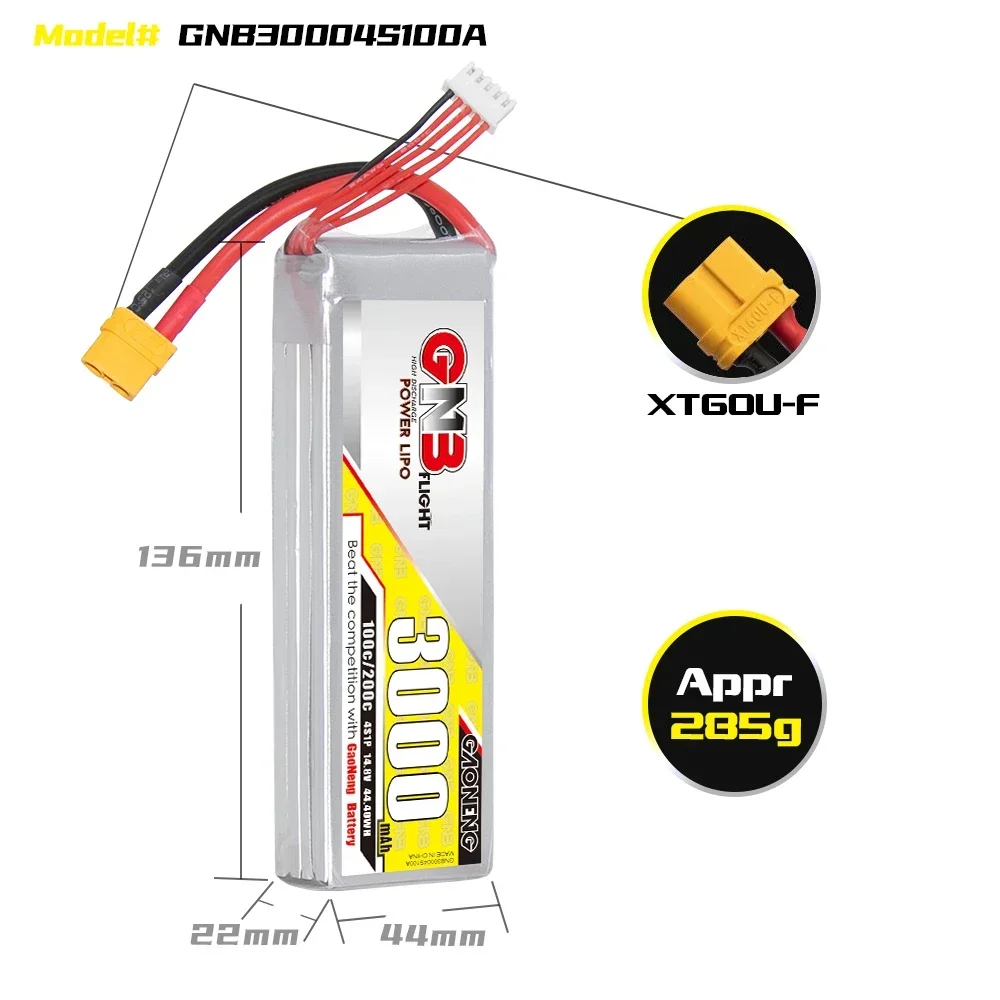 GAONENG GNB 3000mAh 4S 100C 20 - Lipo Battery 4S avis et prix